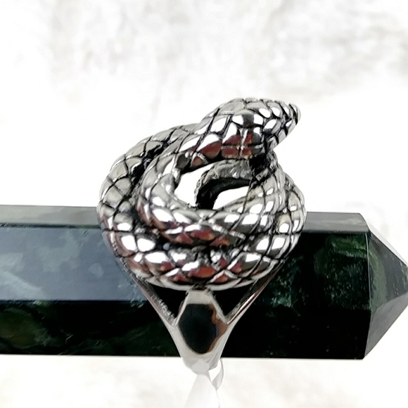 Serpent Snake Ring Hypoallergenic Unisex - Picture 14 of 15